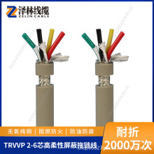 高柔屏蔽电缆PUR-TRVVP2 3 4 5 6芯耐弯折机械臂数控机床信号线