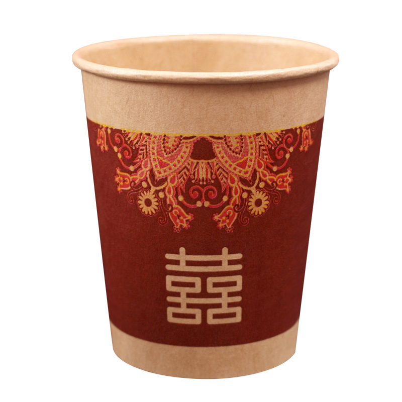 Wedding Paper Cup Thickened Disposable Wedding Cup Wedding Banquet Xi Character Tea Cup Wedding Paper Cup All Products