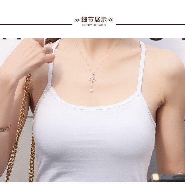 y字吊带背心女夏秋莫代尔内搭挂脖黑色性感短款修身打底小吊带衫