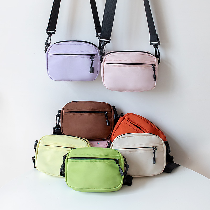 2023 New Nylon Bag Women's Messenger Bag Women's Summer Versatile Niche Women's Small Square Bag Candy Color Small Bag