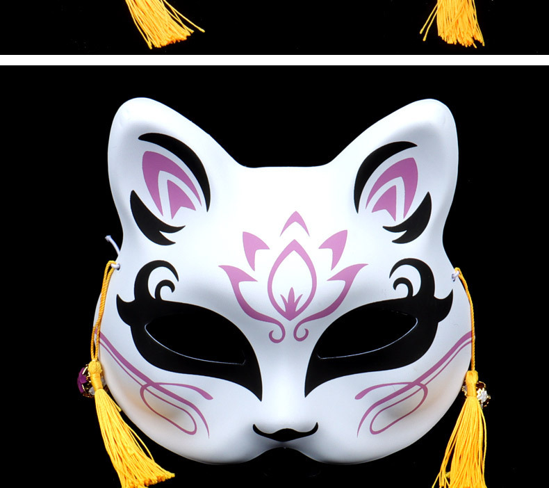 半脸猫面具网红猫脸面具手绘男女狐狸脸谱舞会派对面具货源批发