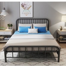 铁架床双人床简约现代1.8铁床北欧1.5床出租房铁架1.0加固儿童床