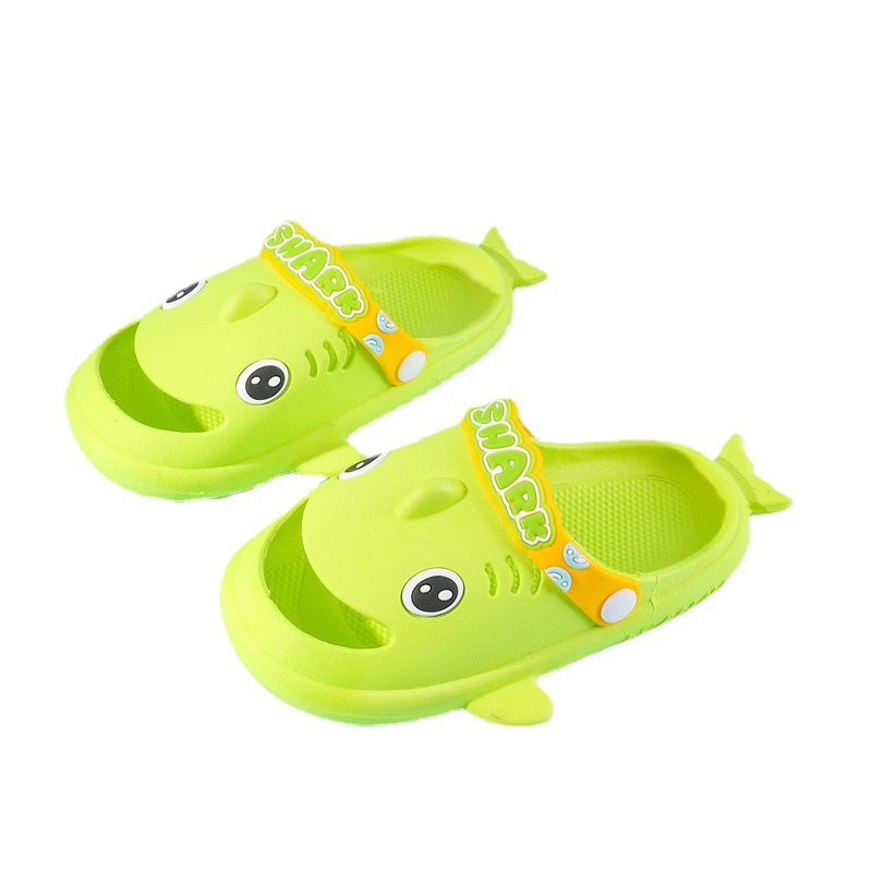 Shark Slippers Children's Indoor Non-Slip Silent Boys and Girls Summer Baby Home Bathroom Cute Head Cover Sandals