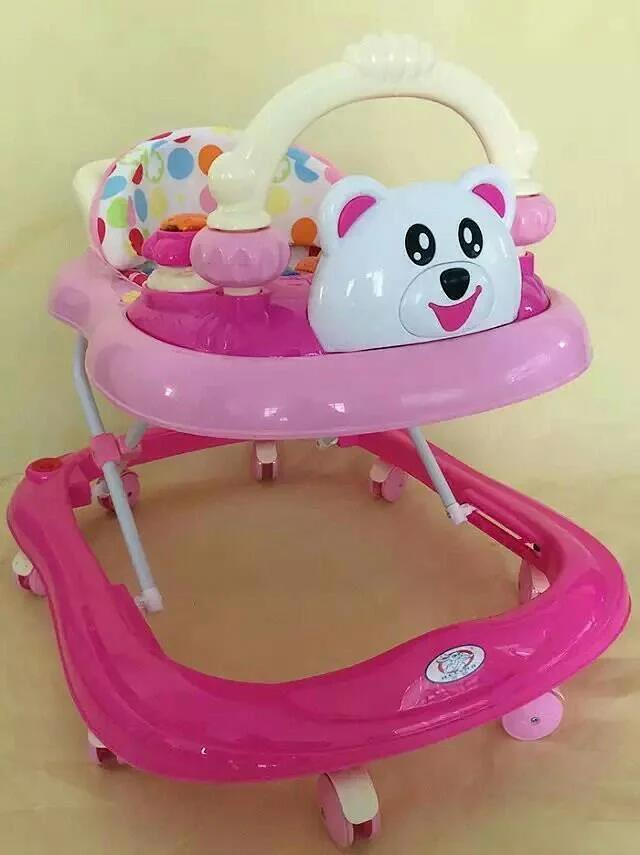 宝利美贺联837学步车防o型腿婴儿防侧翻手推车宝宝可坐可推