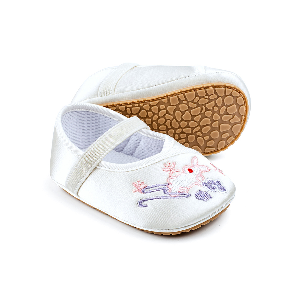 0-1 Years Old Baby Girl Shoes Infant Spring and Autumn Toddler Rubber Sole Soft Bottom Leather Shoes Princess Shoes Pumps Embroidered Shoes Al02