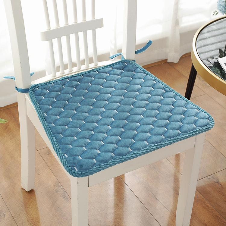 批发毛绒餐椅垫马蹄梯形坐垫中式实木凳子垫子家用红木餐桌椅子座