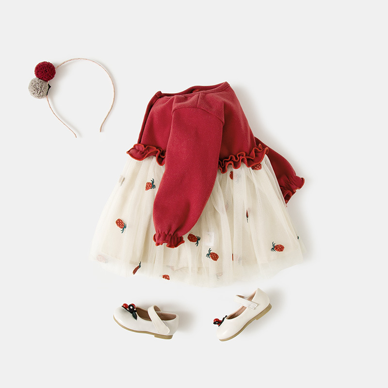 Baby Girl Princess Dress Spring and Autumn New Spring Dress 3-Year-Old Girl's Dress Gauze Skirt 1-Year-Old Baby Fashionable Skirt