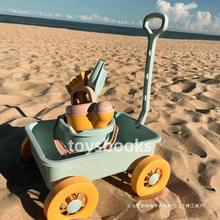 丹麦ins 风沙滩玩具手拉车翻斗车套装男女孩戏水挖沙铲子玩具厚实