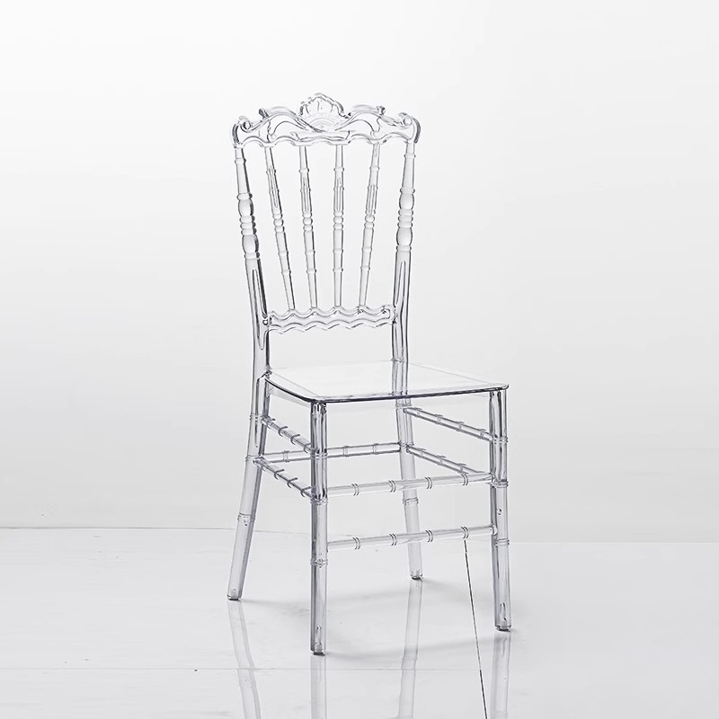 Hotel Wedding Crystal Transparent Chair Commercial Bamboo Chair Napoleon Chair Outdoor Wedding Banquet Transparent Banquet Chair