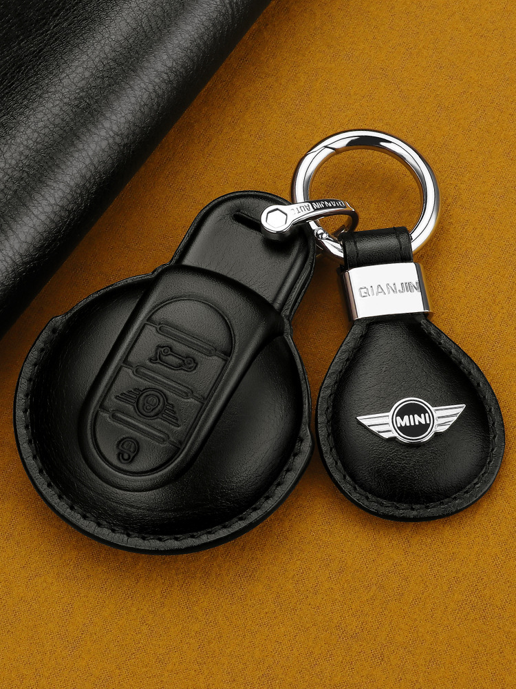 适用于宝马mini钥匙套真皮新款f54f55f56迷你cooper车钥匙包扣壳