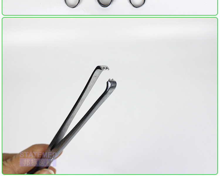 上海浦伦不锈钢宫颈钳25cm直弯头子宫钳2×3齿外科妇科子宫颈钳子