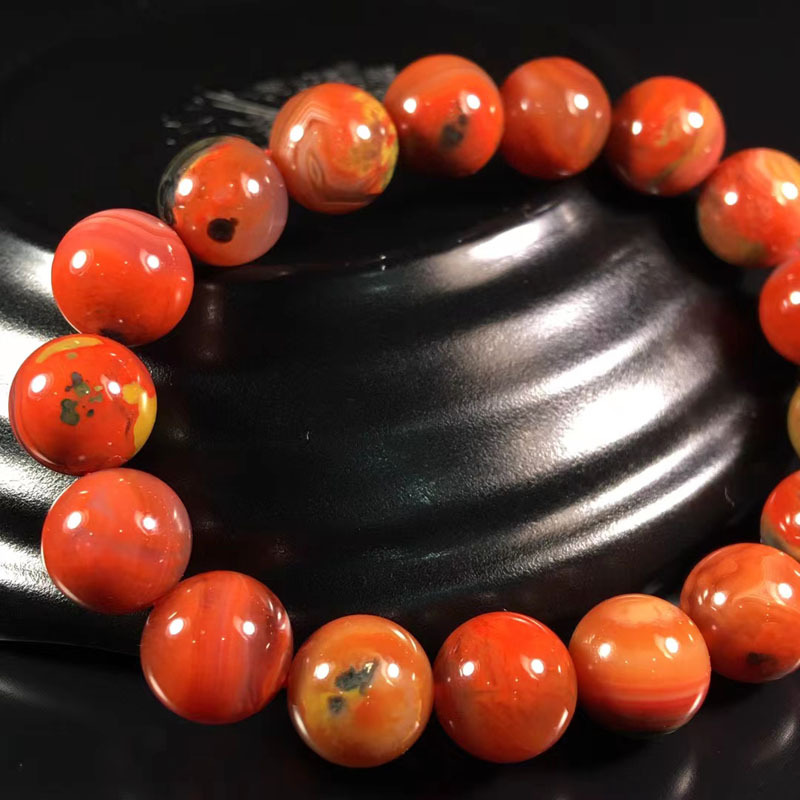 天然南红包浆大山包蓝皮绿皮双料包浆手串莫兰迪手链直播货源批发