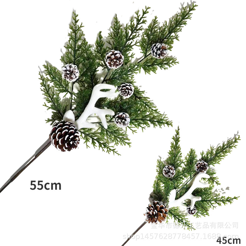 DSEN 2022 Christmas Decorations Chinese Hawthorn PE Pine Twig Cutting Bottle Flower Decoration Home Hanging Decoration