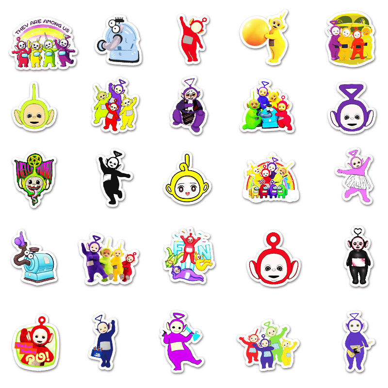 50张卡通天线宝宝涂鸦贴纸行李箱笔记本电脑汽车滑板手机装饰贴纸