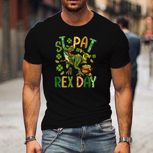 亚马逊ST.PAT REX DAY圣帕特里克节印花上衣外贸运动短袖男士T恤