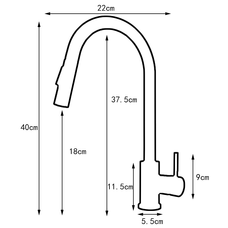 Cross-Border 304 Stainless Steel Pull-out Faucet Vegetable Basin Sink Universal Kitchen Vegetable Basin Hot and Cold Faucet Water Tap