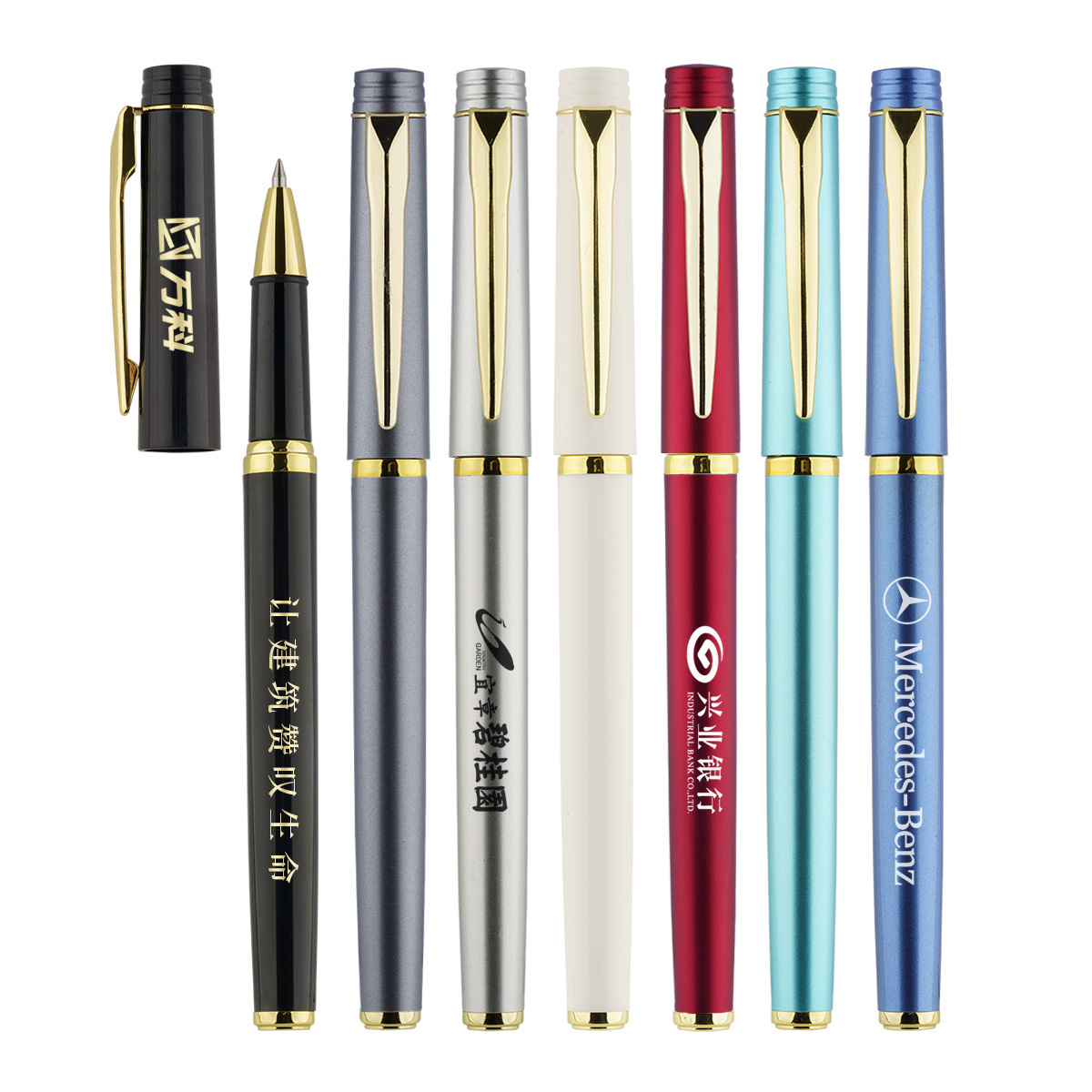 高端质感商务办公会议签字水笔 广告礼品中性笔 印刷LOGO碳素笔