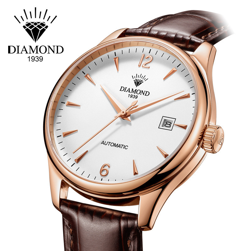 抖音爆款送礼有面高端男士手表上海钻石牌手表稳重正品国货机械表