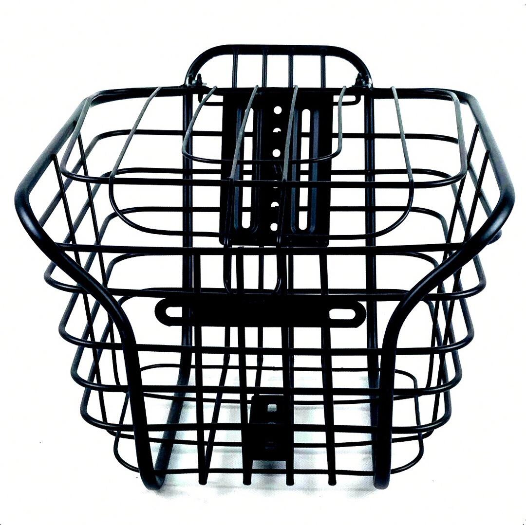 糖果款电动车车筐车篮菜篮子电瓶车前框带盖载货储物框改装配件