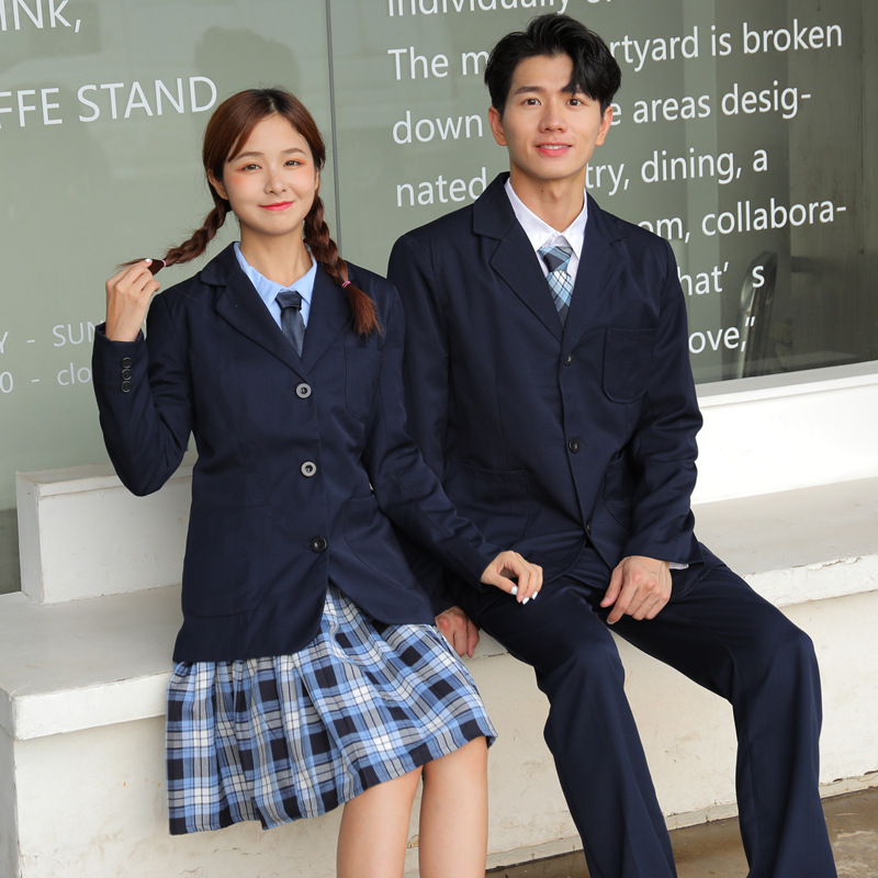 深圳校服中学生礼服秋冬男女制服西装外套长裤长衬衫马甲冬裙套装