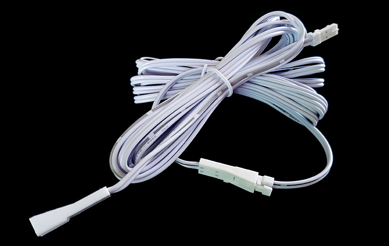 2p白色杜邦公母延长线 橱衣柜灯专用杜邦插头端子线 22#24#连接线