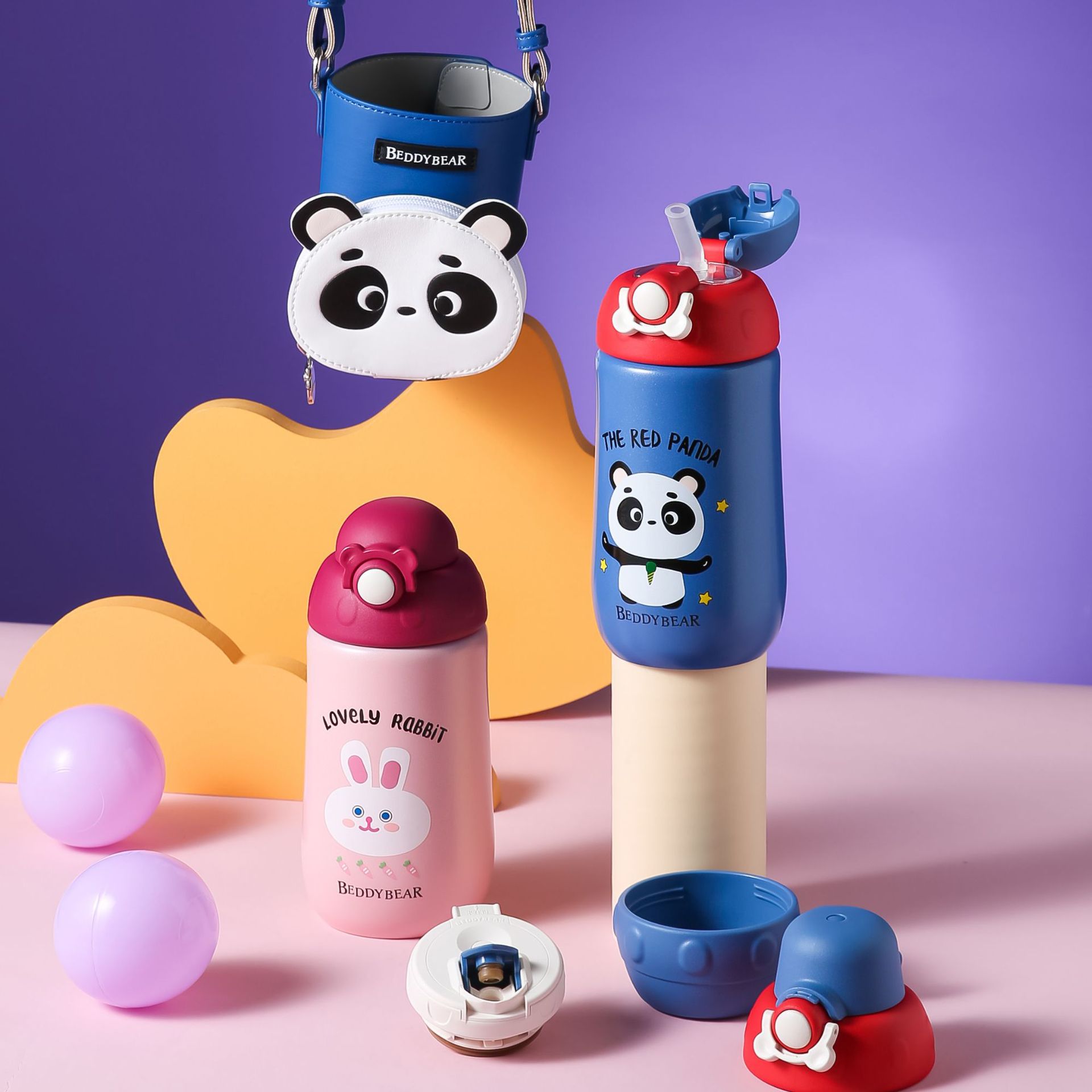 杯具熊童趣系列保温杯男女宝宝学饮婴幼儿园水壶官方正品