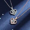 s925 Sterling Silver love Necklace Heart of Eternity Silver Pendant Morsang clavicle Valentines Day gift