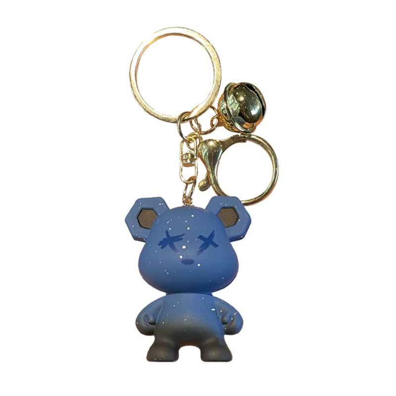 New Frosted Violent Bear Series Resin Keychain Activity Promotional Novelties Cartoon Couple Backpack Pendant