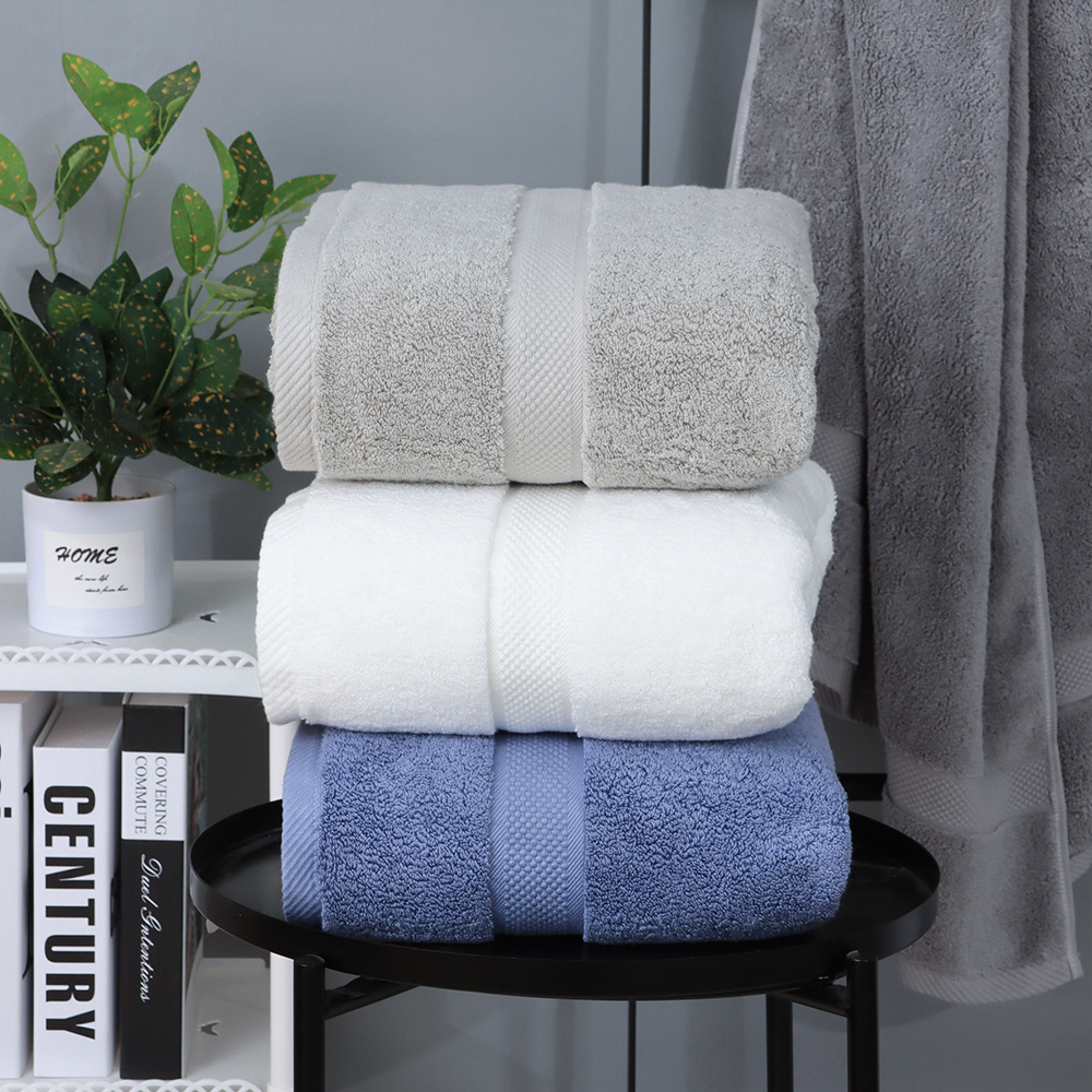 Thickened plus-Sized 80*160 Cotton Bath Towel 800G Wholesale Factory Direct Sales Five-Star Hotel Bath Towel Cotton