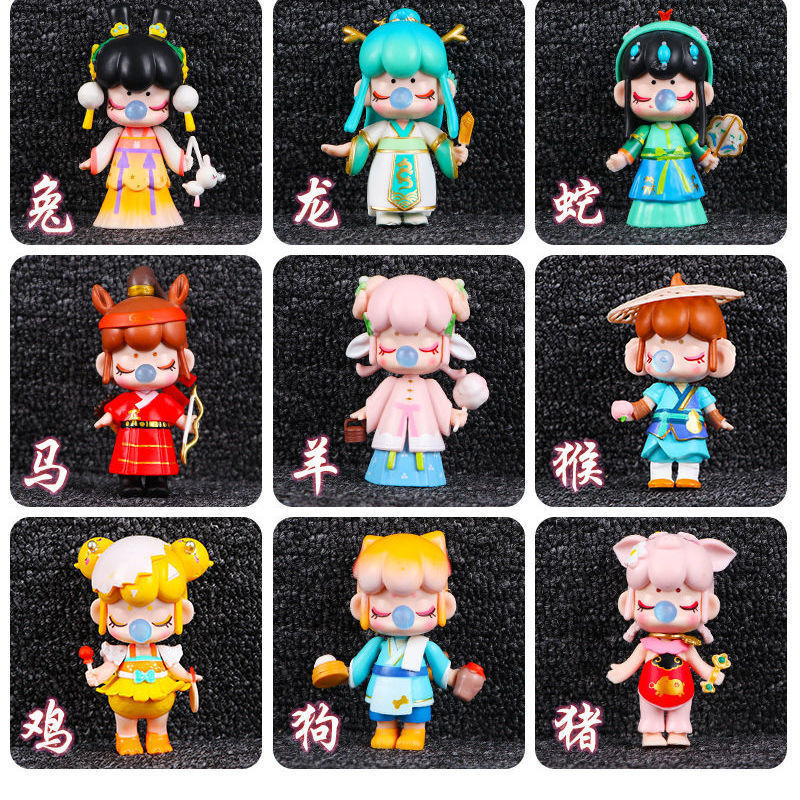 nanci十二生肖盲盒手办竞速会生肖女生喜爱公仔生日礼物摆件网红