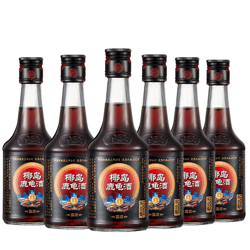 【椰岛鹿龟酒】33度椰岛牌保健酒露酒100ml*6瓶酒水包邮小酒版