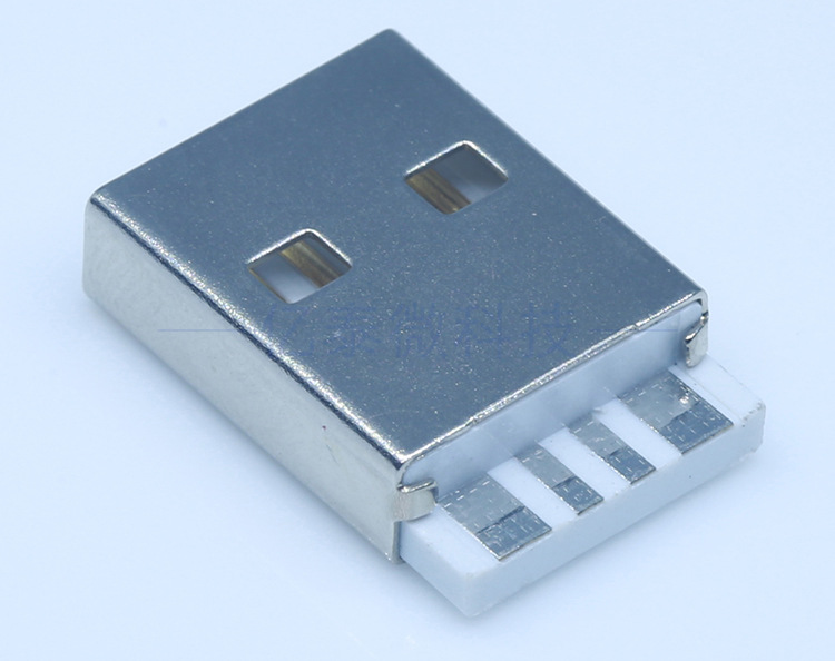 usb2.0a公短体白胶芯4pin大电流闪充快充 连接器数据线公头插头