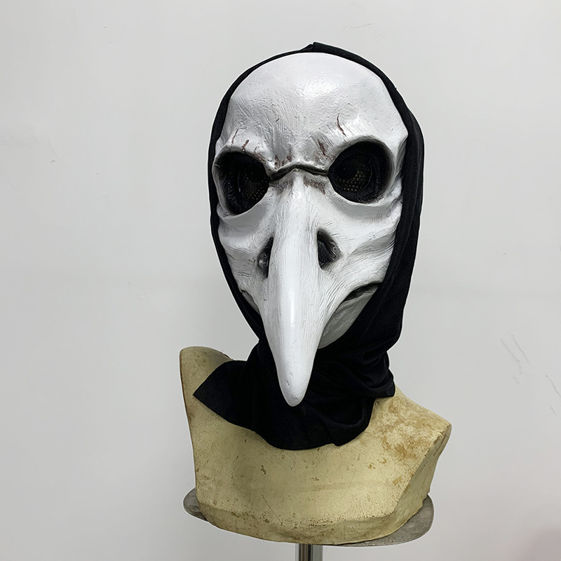 万圣节面具 瘟疫医生面具 乌鸦鸟嘴面具 黑死病病毒死亡乳胶面具