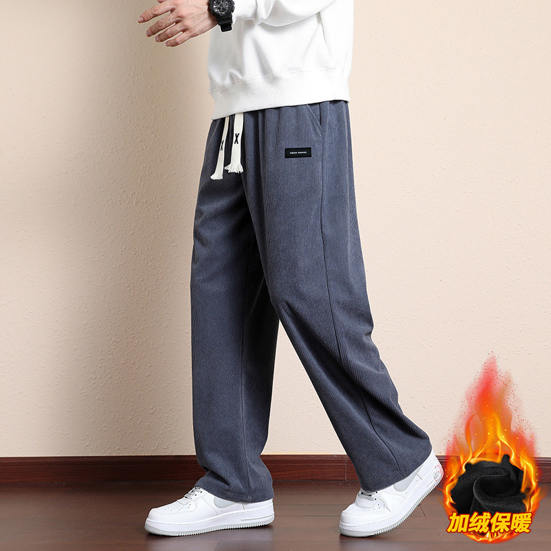 Corduroy Pants Men's Casual Trousers Trendy Straight-Leg Pants Sports Loose Men's Clothing