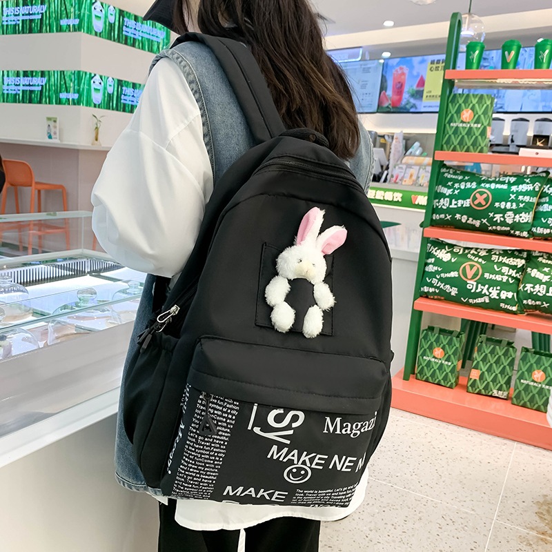 Foreign Trade Wholesale Student Backpack Women's Preppy Simple Schoolbag Japanese and Korean Primary School Student Backpack Ins Harajuku Cute Fashion