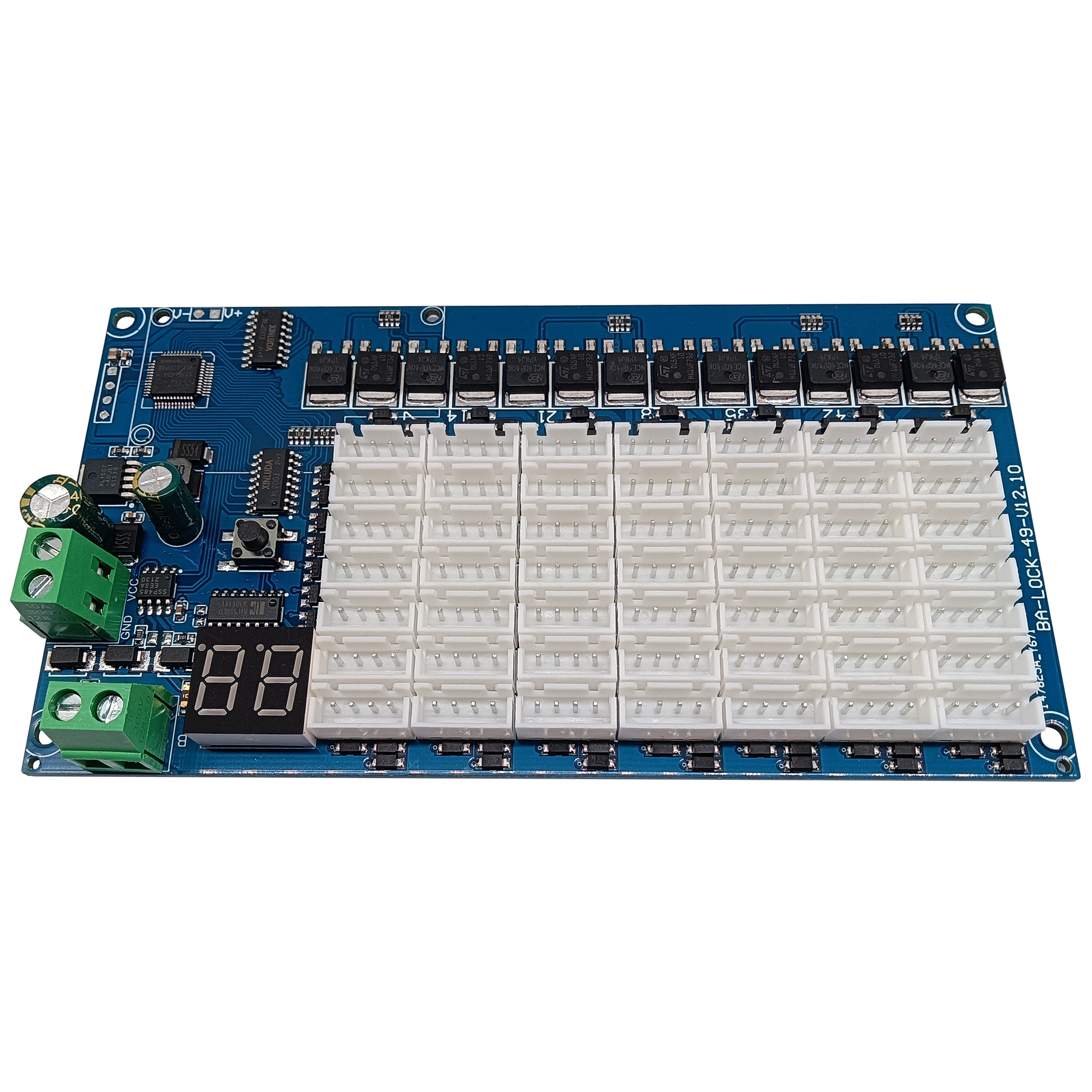 智能电子柜门锁485通信控制模块49路锁控板小程序软件系统app开发