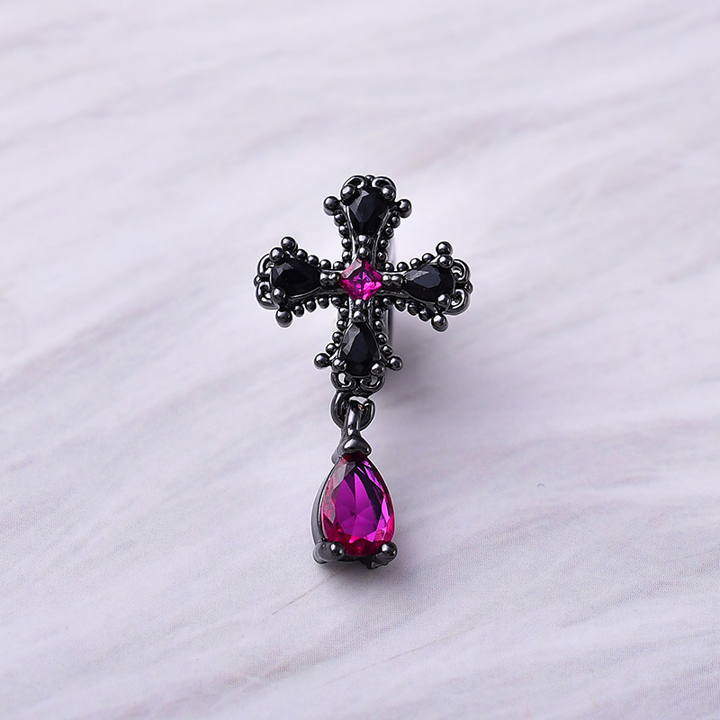 保色铜镀枪黑色微镶克罗心隔珠diy饰品配件串珠手链配饰材料-阿里巴巴