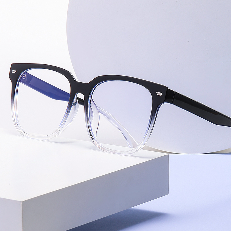 港风眼镜tr90女潮防蓝光平光高级感可配近视大框大脸显瘦复古镜架