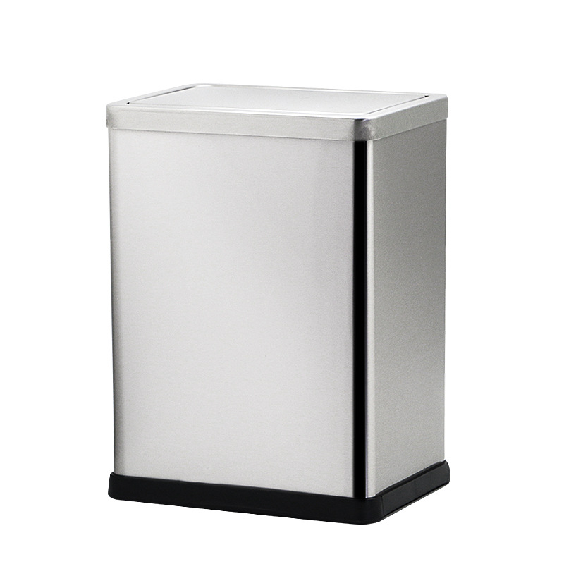 厕所垃圾桶不锈钢长方形有盖卫生间翻盖废纸篓酒店家用摇盖烟灰桶