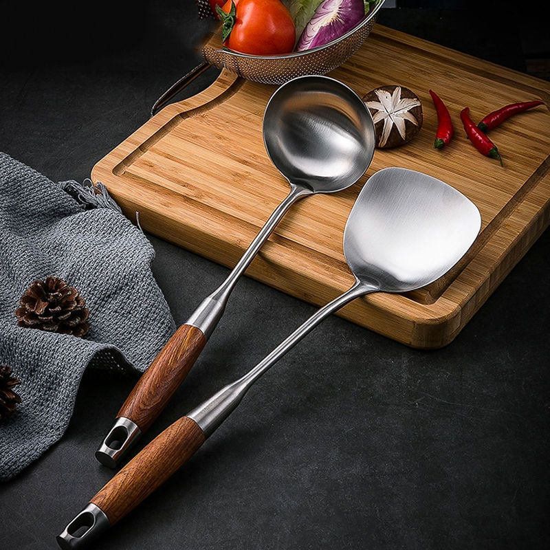 Free Shipping 304 Stainless Steel Spatula Full Set of Household Cookware Ladel Kitchenware Set Kitchen Spatula