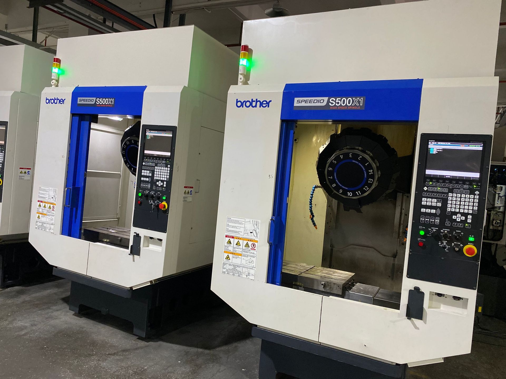 转让进口中古cnc钻攻中心加工中心品牌有兄弟的发那科的小黄机