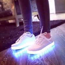 8Colors LED luminous shoes unisex sneakers men women shoes跨