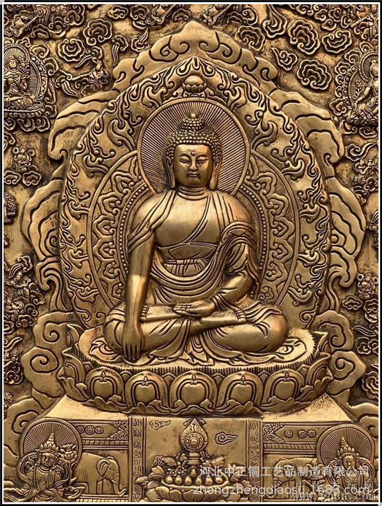 字画寺庙铜佛像铜浮雕定做锻铜浮雕厂家家居酒店壁画装饰品