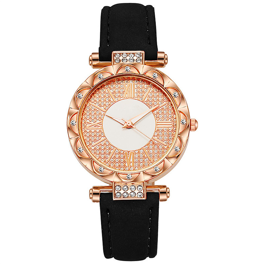 Tik Tok Live Stream New Diamond Roman Starry Belt Women's Belt Women's Watch Student Casual Quartz Watch