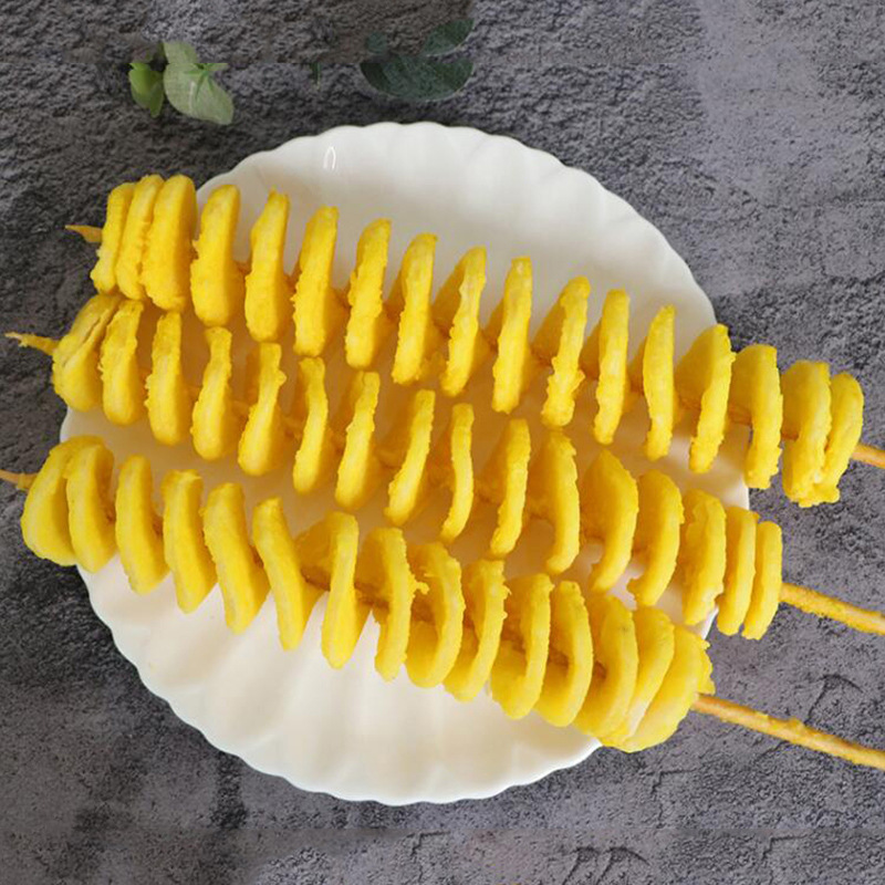 旋风薯塔串商用黄金薯塔串土豆片油炸小吃土豆串冷冻半成品整箱批