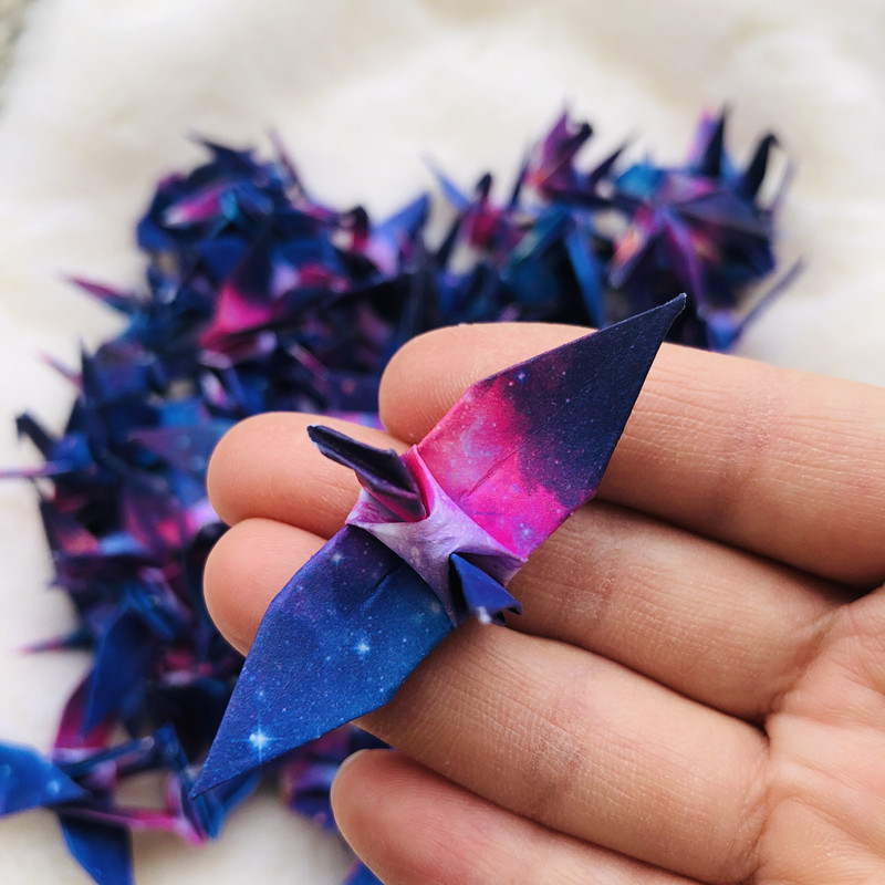 千纸鹤成品星空折纸复古节日婚庆七夕派对创意装饰手工折纸成品