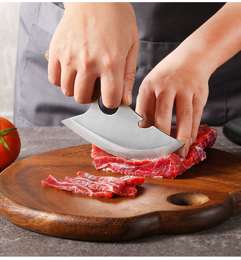 家用手把手扒肉刀厨房吃肉小刀蒙古割剔骨刀便携带户外烤羊切肉刀
