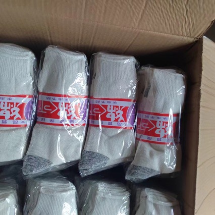 劳保袜棉线袜子耐磨吸汗中高筒男线袜脚跟脚尖加固粗线工地袜子