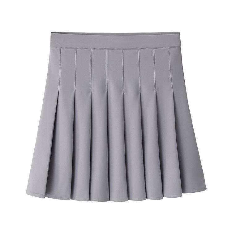 Pleated Skirt Skirt Women's Spring and Autumn New Skirt A- Line Skirt High Waist Slimming Black and White Exposure-Proof Skirt Summer