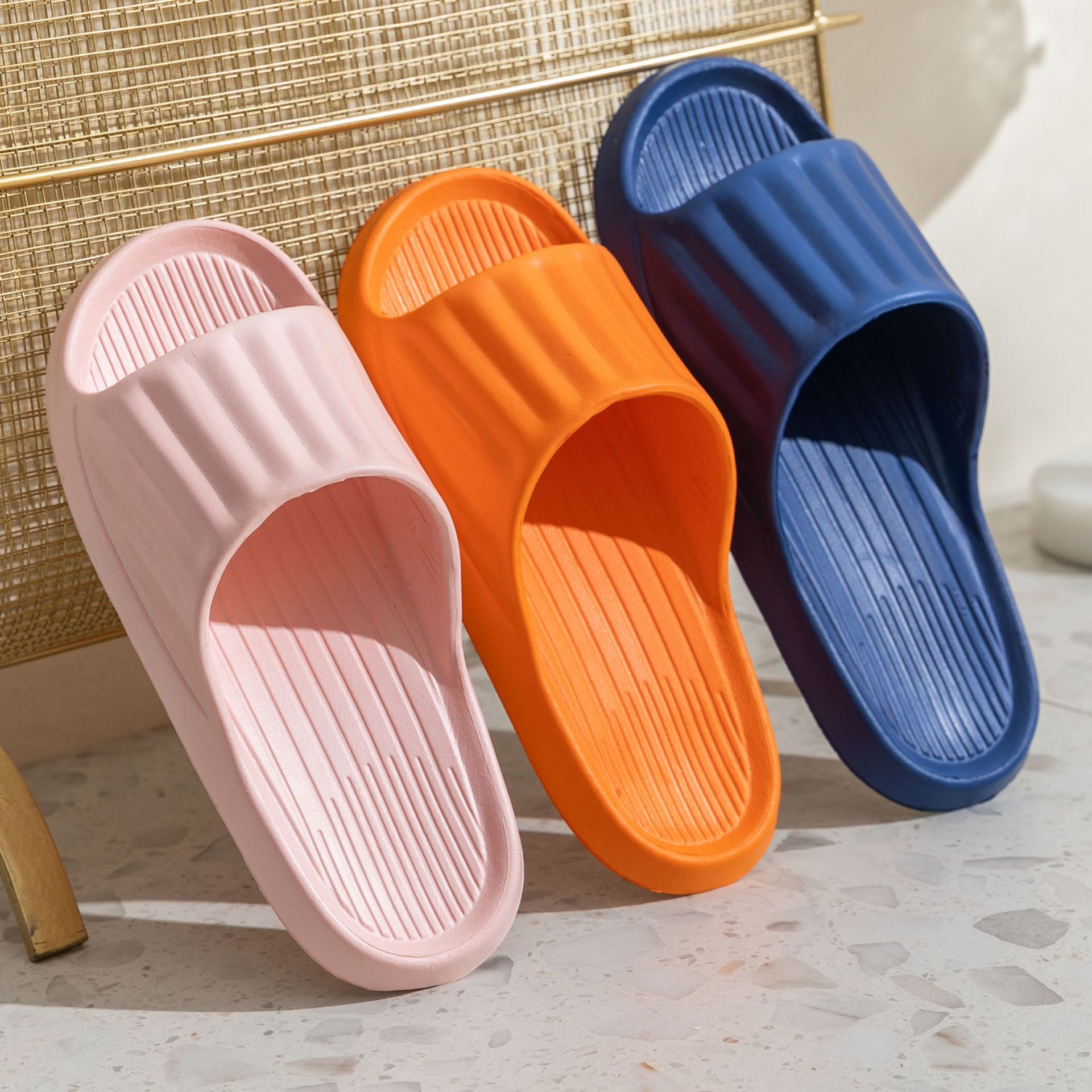2022简约休闲凉拖鞋时尚家居情侣防滑浴室eva拖鞋男士凉拖鞋批发